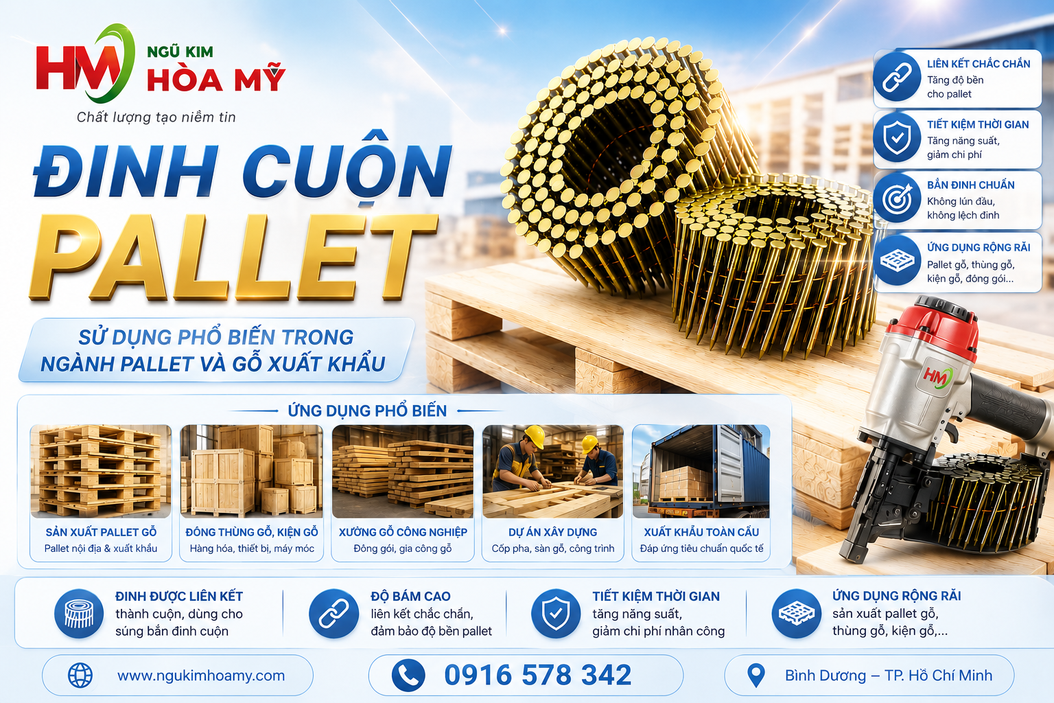 Đinh cuộn pallet