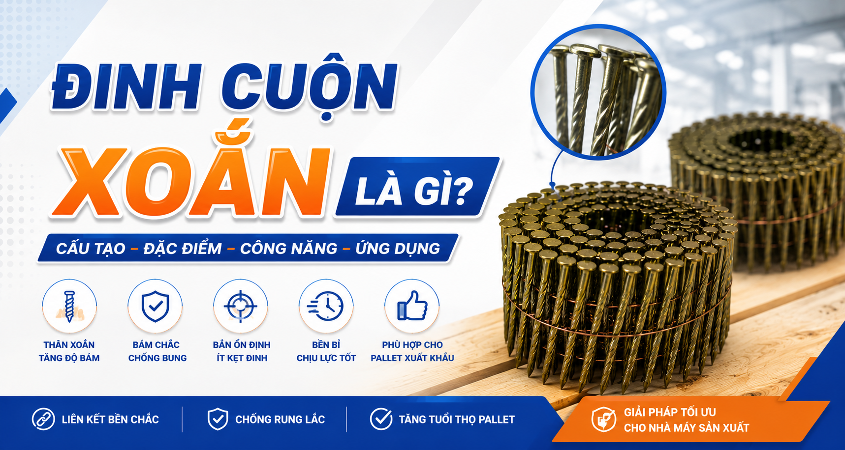 Đinh cuộn xoắn công nghiệp