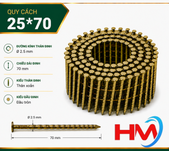 Đinh cuộn xoắn 25x70