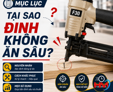 Tại sao bắn đinh không xuống hết