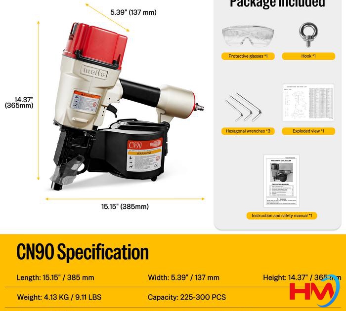 Súng bắn đinh cuộn CN90